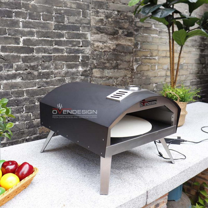 Portable Easily Assembled Gas Pizza Oven With Electric Rotation Pizza Stone