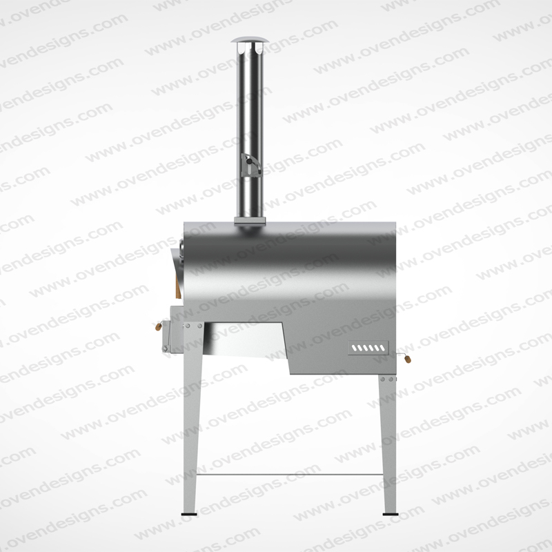 Stainless Steel Wood-fire horizontal Pizza Oven With Separate Burning Room（1） (2)