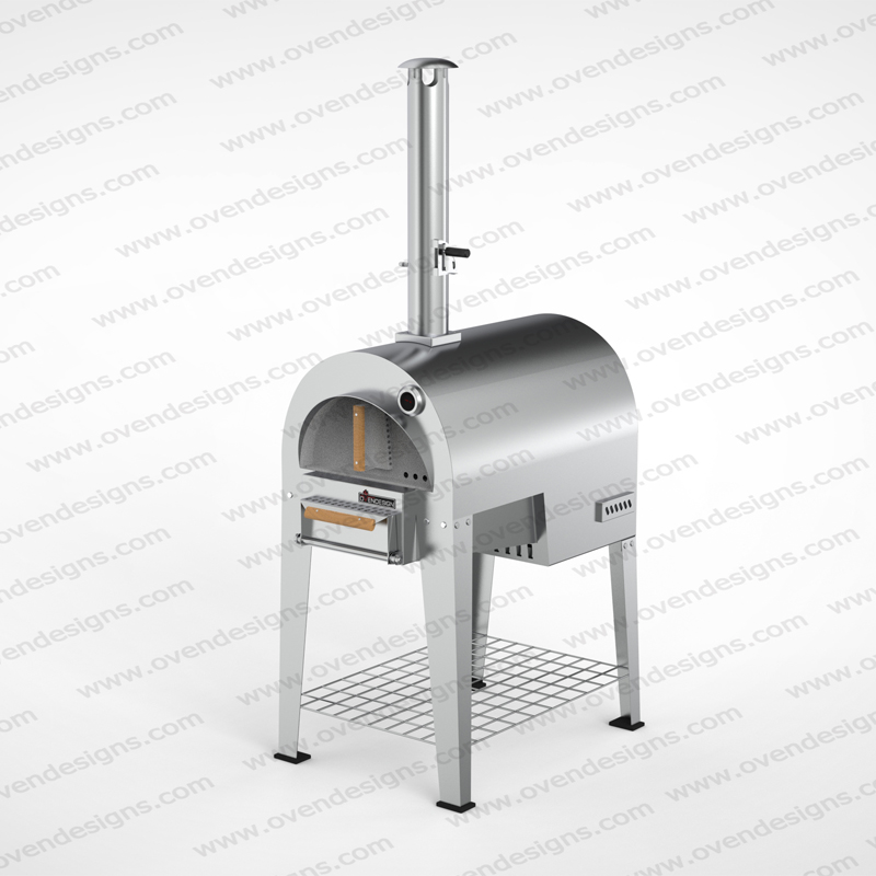 Stainless Steel Wood-fire horizontal Pizza Oven With Separate Burning Room（1） (4)