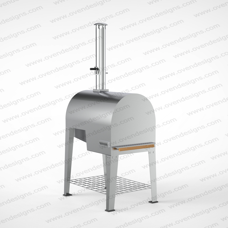 Stainless Steel Wood-fire horizontal Pizza Oven With Separate Burning Room（1） (5)