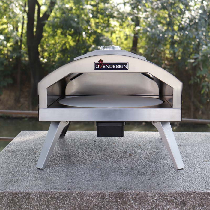 Gas Pizza Oven With Electric Rotation Pizza Stone (1)