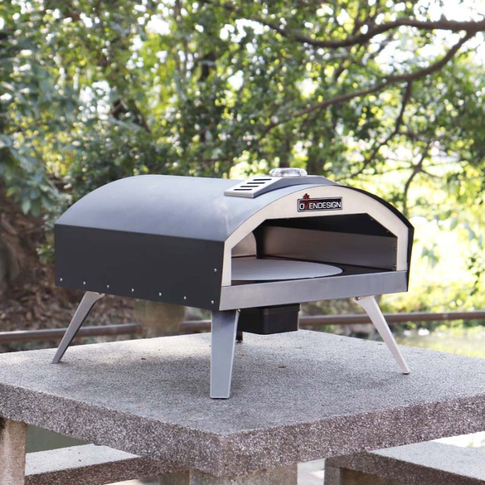 Gas Pizza Oven With Electric Rotation Pizza Stone (2)