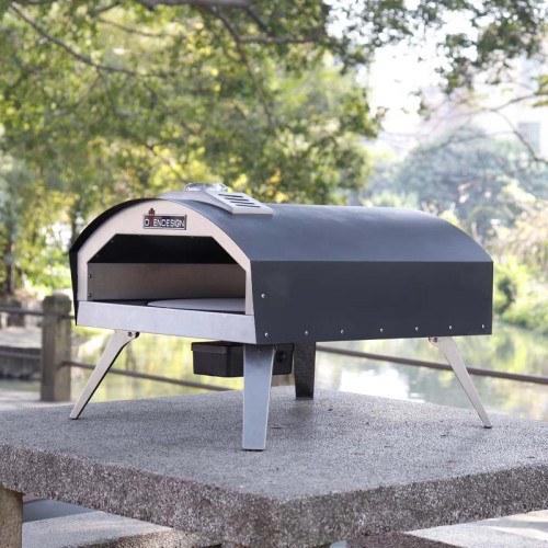 Gas Pizza Oven With Electric Rotation Pizza Stone (3)