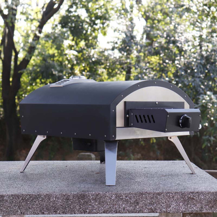 Gas Pizza Oven With Electric Rotation Pizza Stone (5)